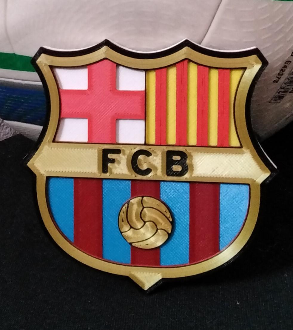 Futbol Club Barcelona coaster or plaque 3d model