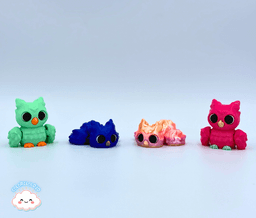 Mini Owl Flexi Bundle + Keychain Included 3d model