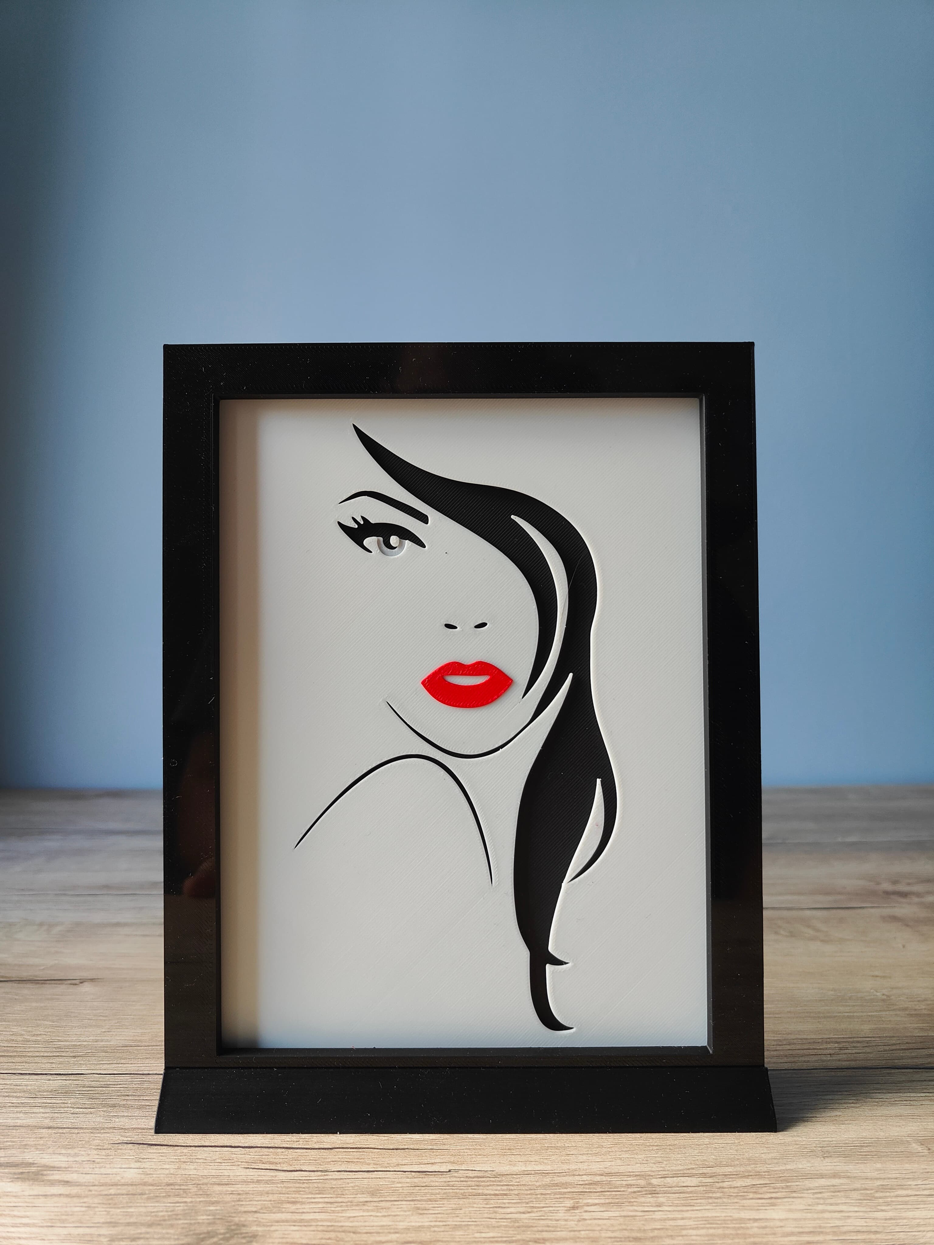 A Woman's Face Shadow Box D 3d model