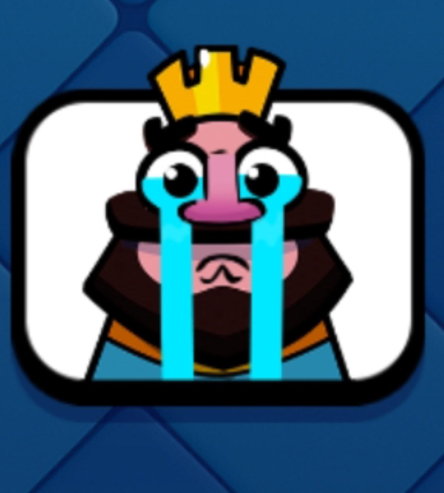 Crying King Emote from Clash Royale 3d model
