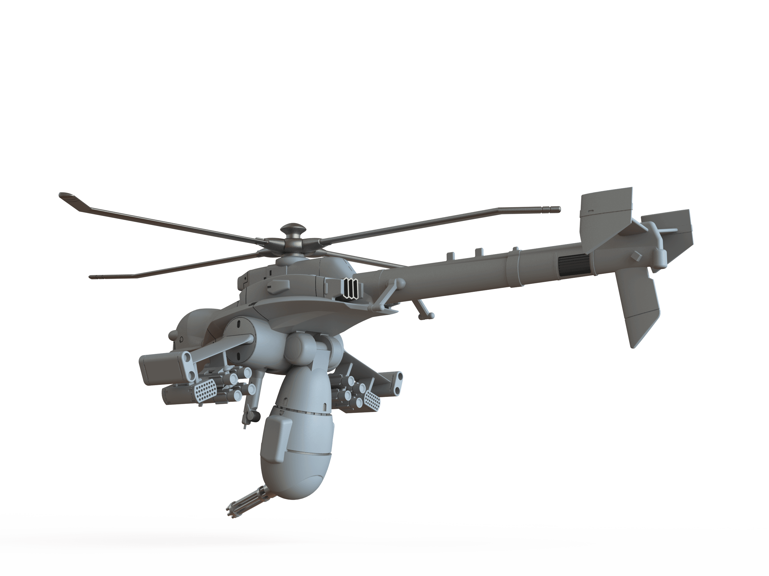 Jigabachi AV Attack Helicopter 3d model