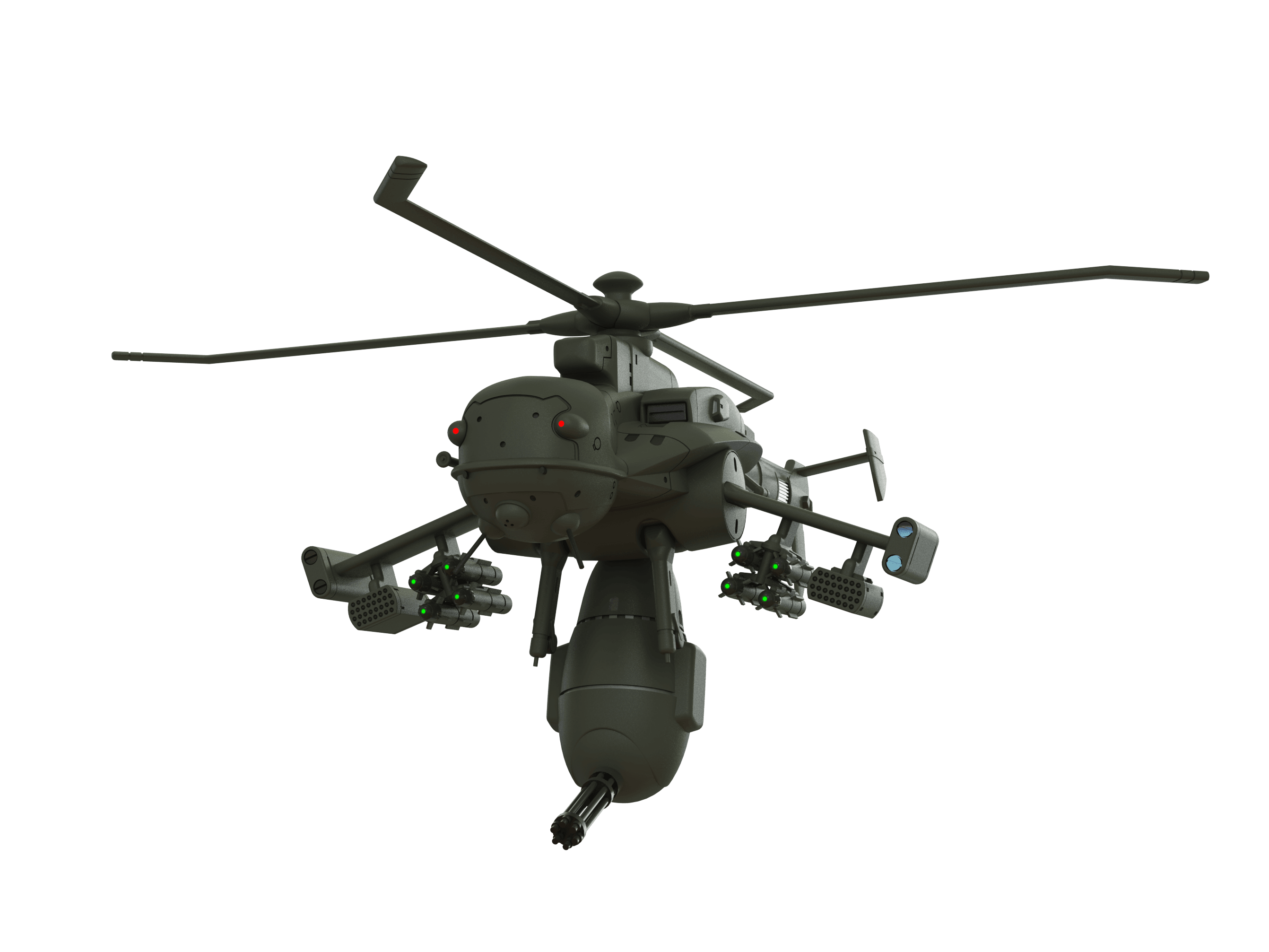 Jigabachi AV Attack Helicopter 3d model