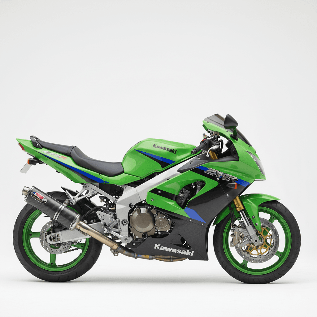 Kawasaki ZX9R Racing Superbike Motorcycle 3d model