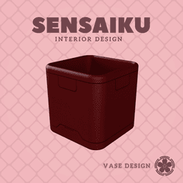 45. Cube 45 Custom Vase Design - Ikebana Home Decoration 3d model