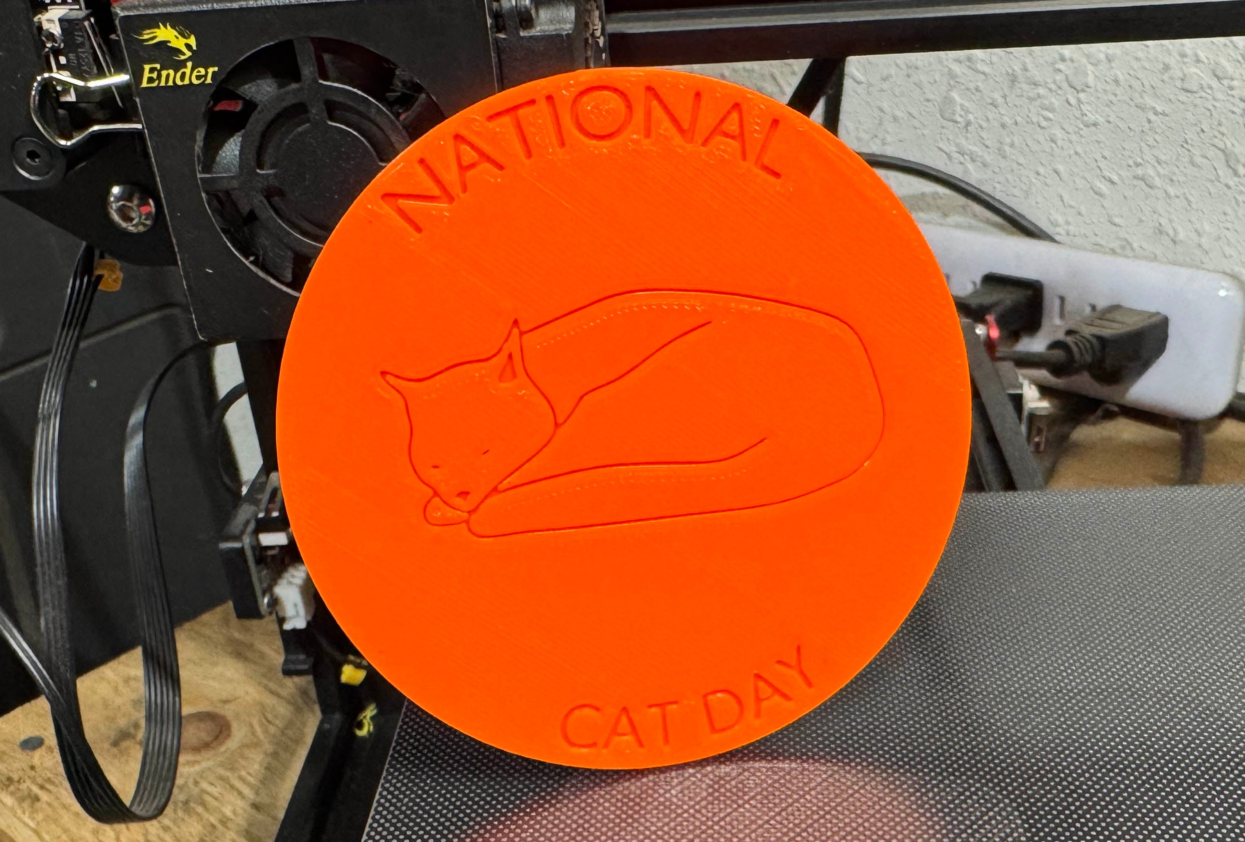 National Cat Day Coaster 3d model