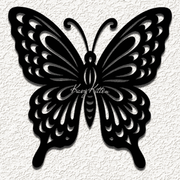 ornate butterfly wall art home decor 3d model