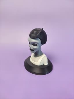 Grey Alien Burger Chef Bust 3d model