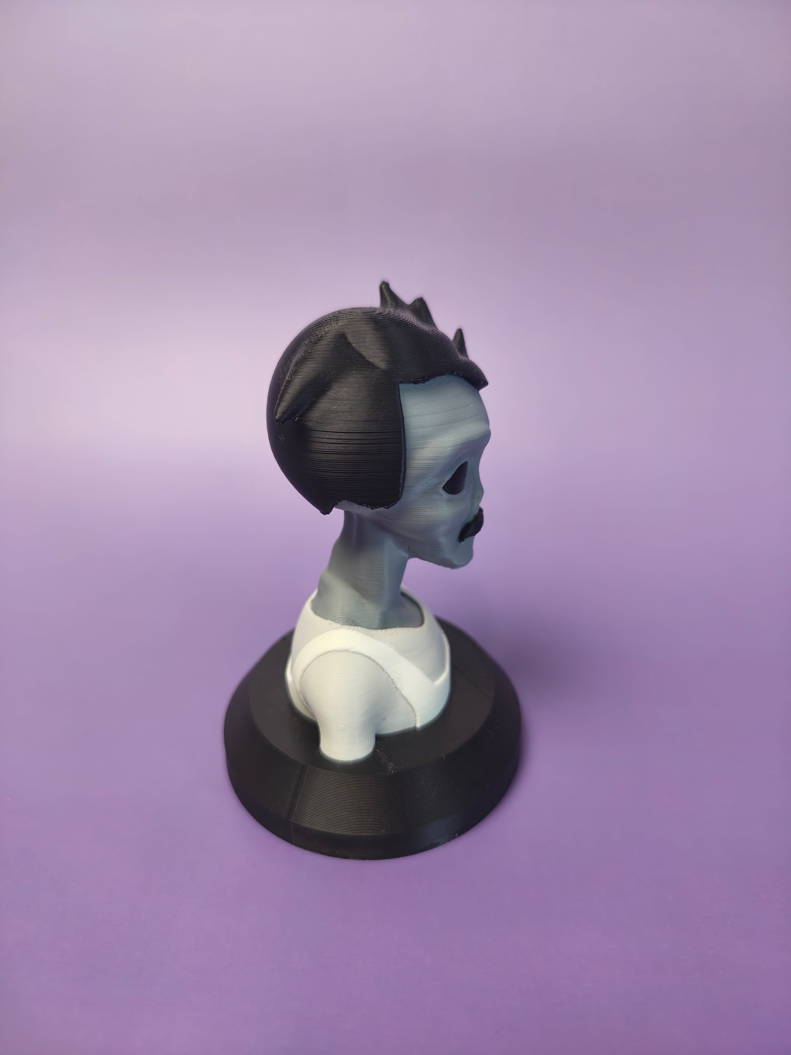 Grey Alien Burger Chef Bust 3d model