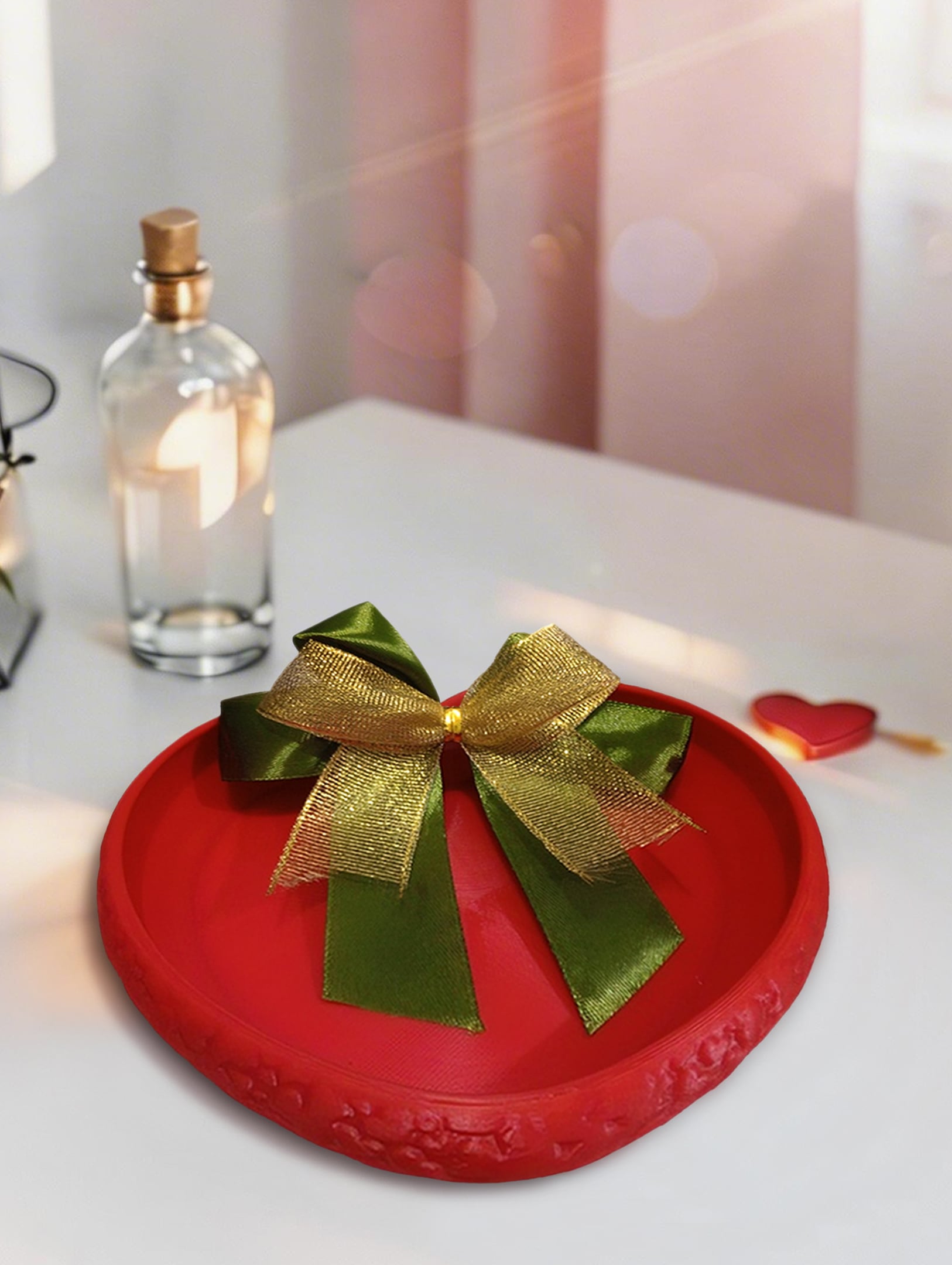 Heart Shape Tray Texturized 3d model