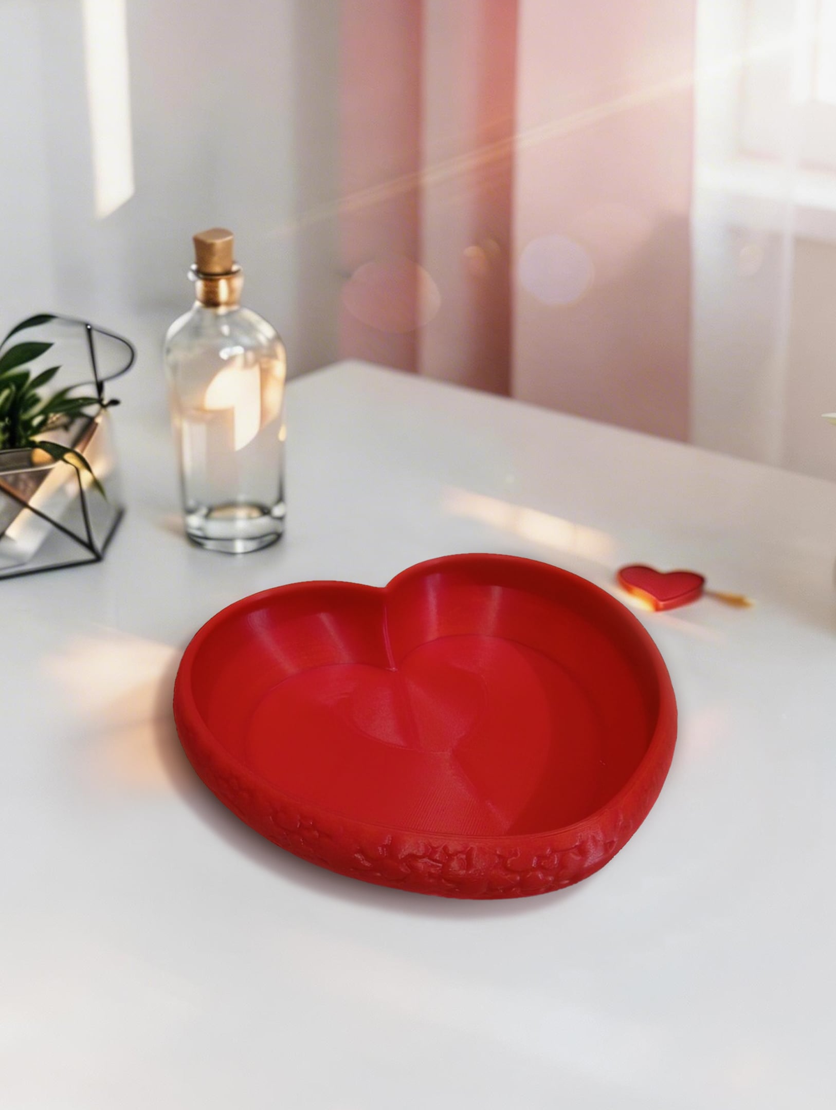 Heart Shape Tray Texturized 3d model
