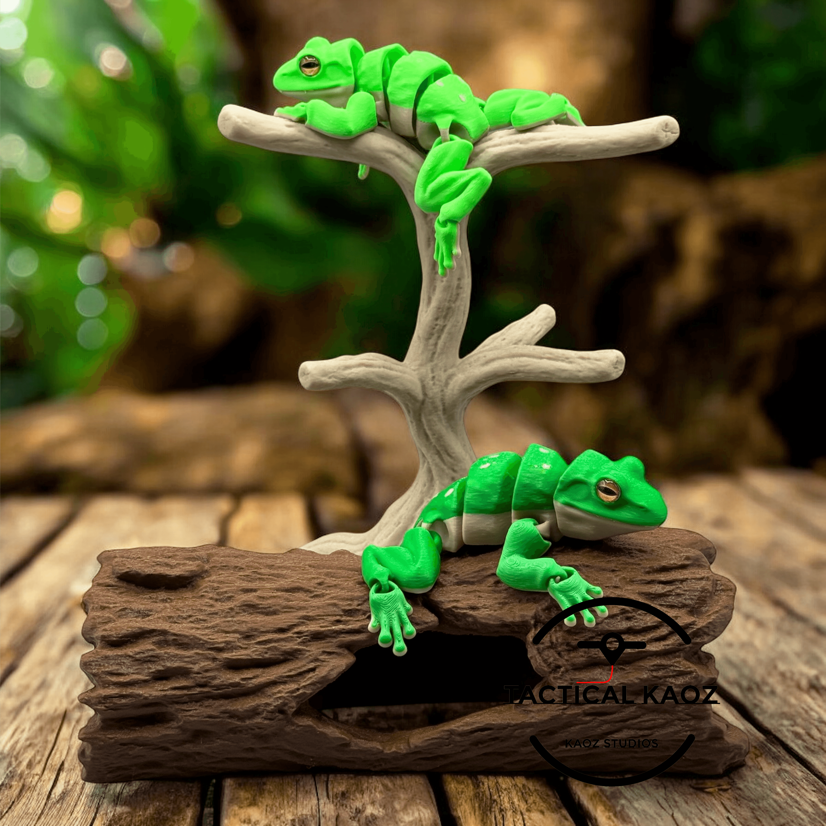 Articulated Tree Frog | Pre-Painted + Optional 8mm Glass Eye Version 3d model
