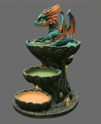 Baby Dragon Organizer Tree STL File for 3D Print 3d model
