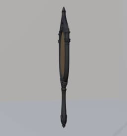 Gothic Cathedral Hand Mirror | Dark Fantasy Vanity Mirror 3D Print 3d model