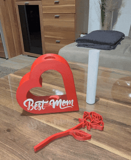 MOTHERSDAY VASE - HEART VASE / SMALL GIFT FOR MOTHERSDAY / HOMEDECOR 3d model