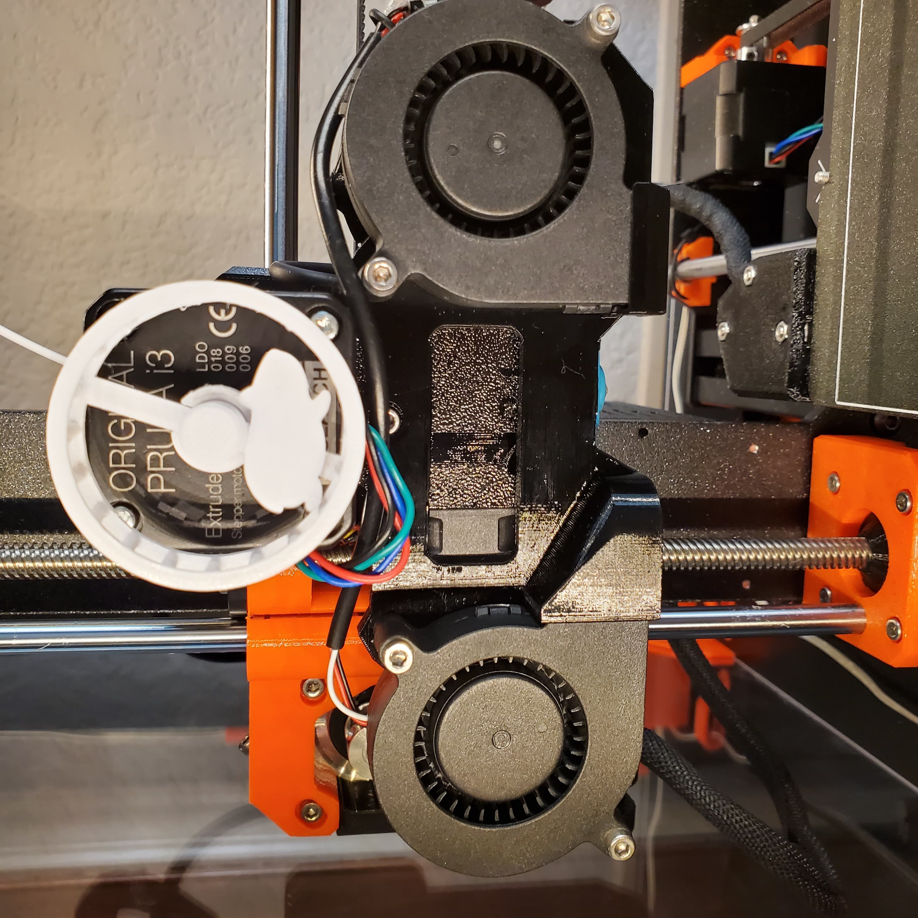 Dual Part Cooling Fan Mount / Shroud for Prusa i3 MK3S (Reinforced) (Extended) 3d model