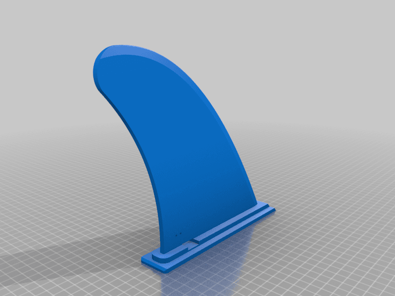 Paddleboard fin, separated for printing 3d model