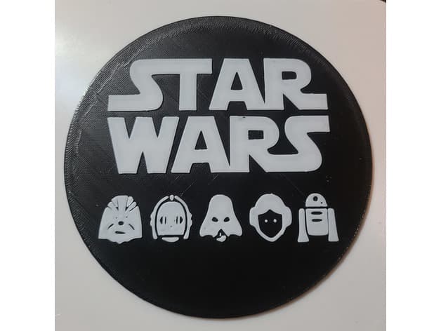 Star wars logo 3d model