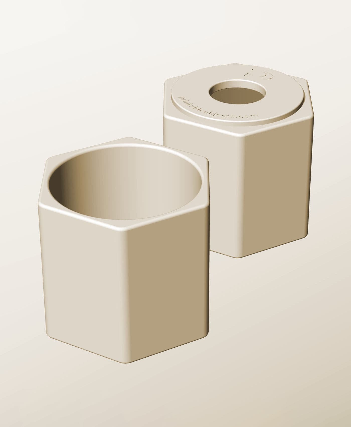 CH96-100-P Stackable pierced bin box module for creative decor 3d model