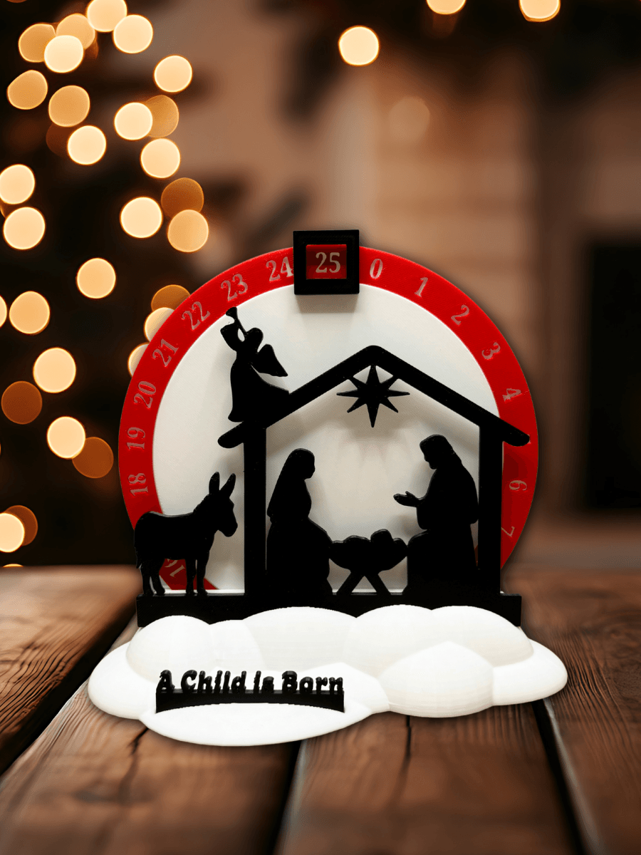 Nativity Countdown to Christmas Decor Holiday Nativity Home Decor NO AMS Needed 3d model