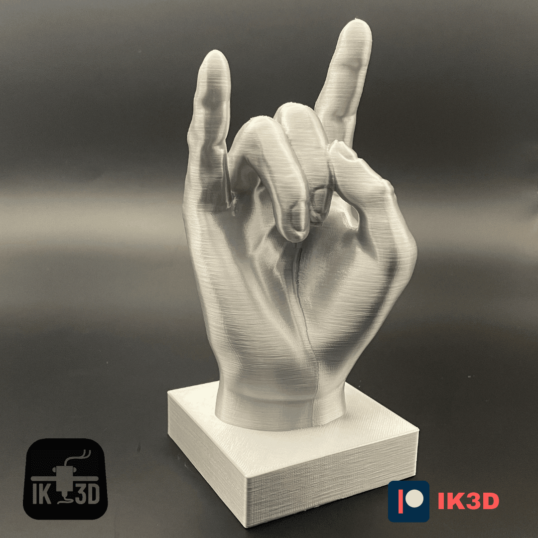 Hand Gesture Sculpture Rock On / Horns 3d model