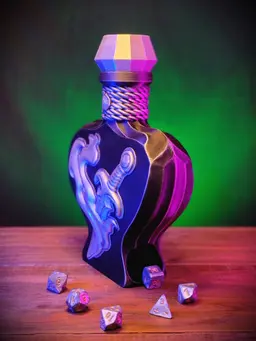 Dagger Dice Tower Potion Bottle With Storage 3d model