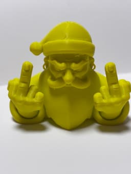 Santa claus showing middle fingers 3d model