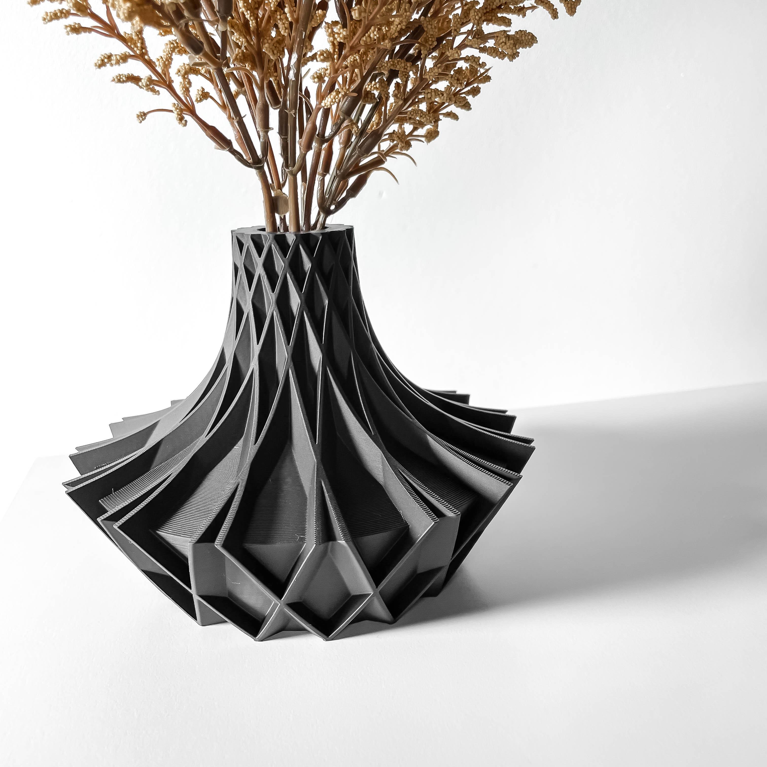 The Arkan Short Vase, Modern and Unique Home Decor for Dried and Preserved Flower Arrangement 3d model