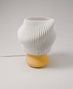 Dollop Lamp: Wavy Desk Lamp, Contemporary Table Lamp 3d model