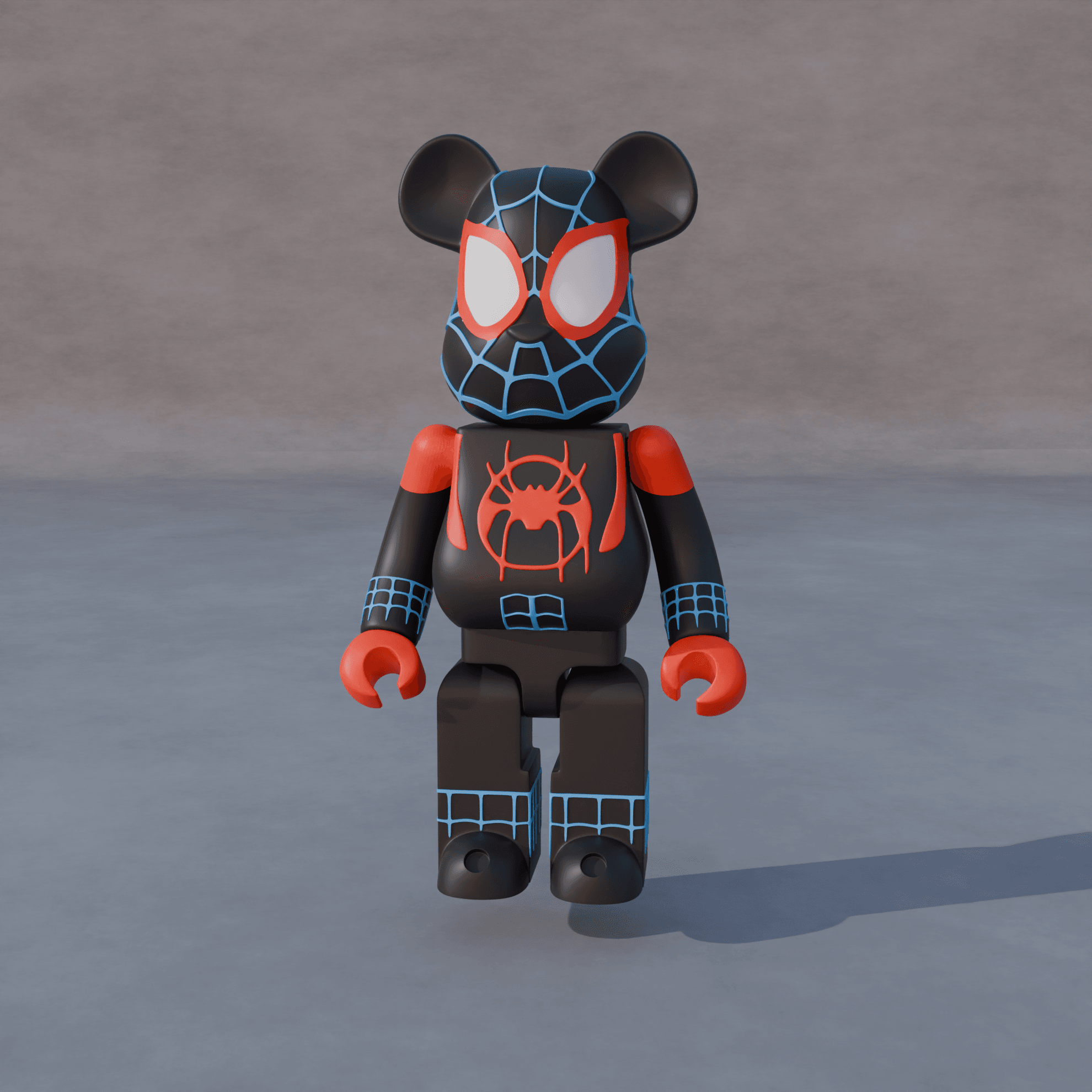 Bearbrick - Into the Spider-Verse Miles Morales 3d model