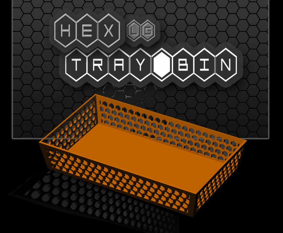 Hex Tray / Bin  Large 3d model