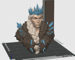 Ice Queen Bust 3MF | Fantasy Multi-Color | Crystal Crown 3d model