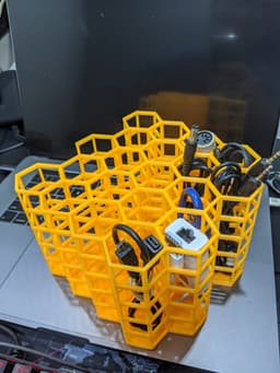 Drawer Cable Storage Hive - Punched 3d model