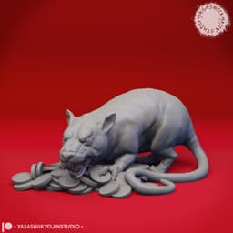 Maks the Giant Rat - Tabletop Miniature 3d model