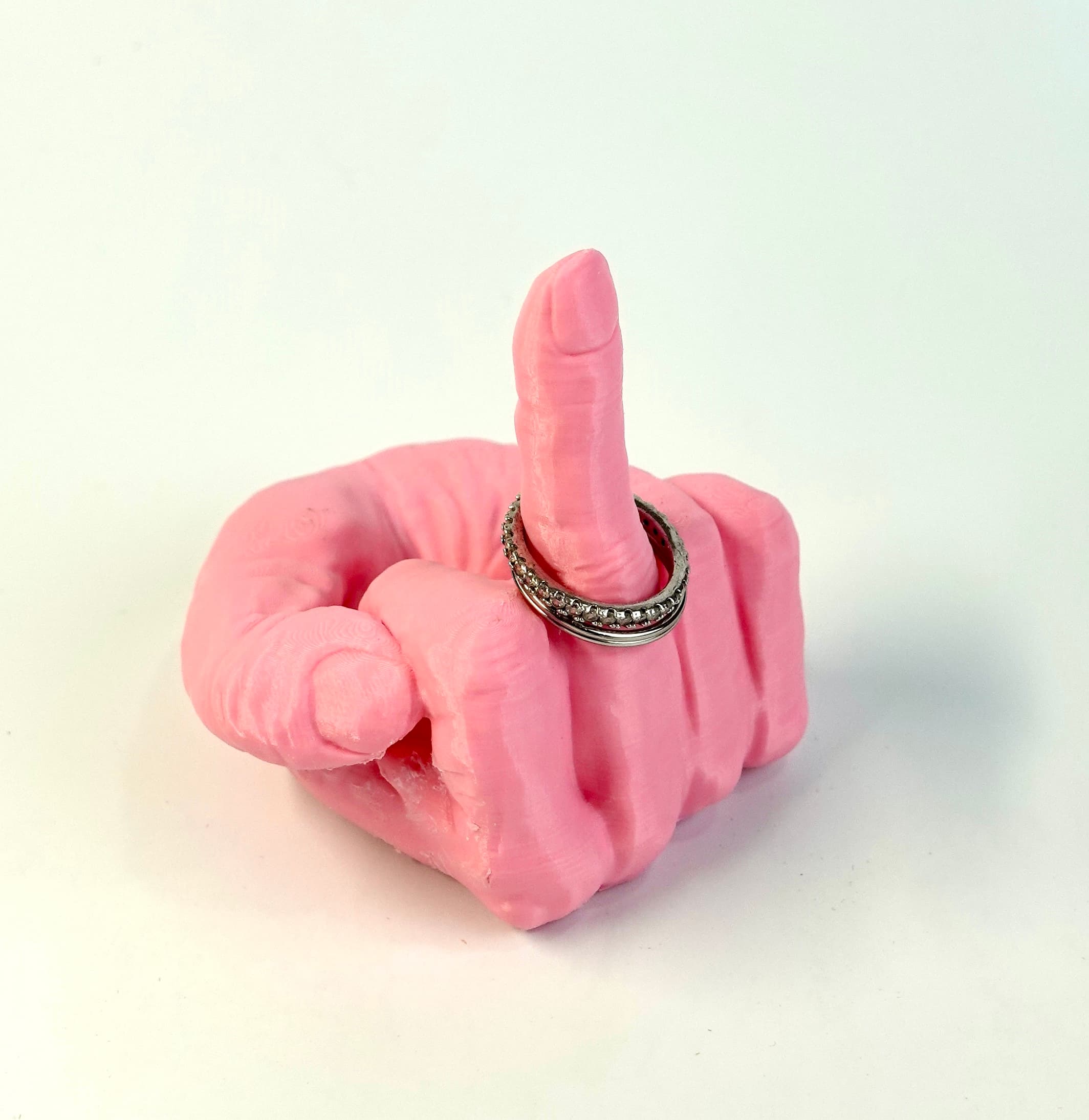 Middle Finger Ring Holder 3d model