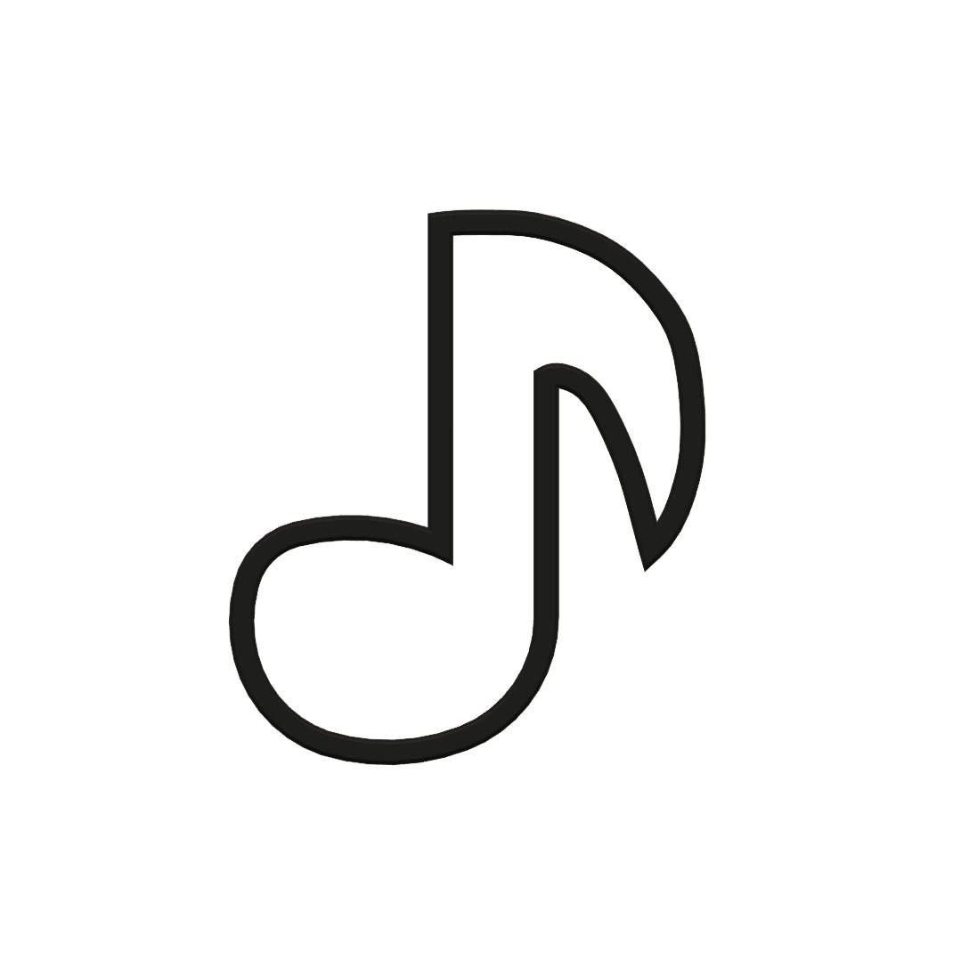 Music Note Cookie Cutter STL File - 4 inches 3d model