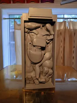 Wall mounted Ghost Trap Chomper Ghost with BONUS 3d model