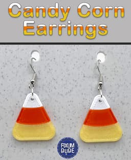 Simple Candy Corn Earrings 3d model