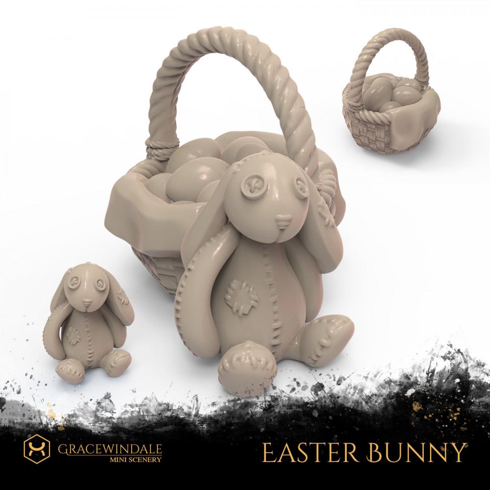 Easter Bunny & Eggs 3d model
