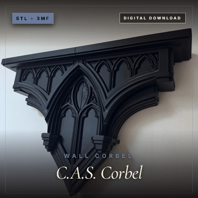 C.A.S Giant Cathedral Corbel Victorian Wall Decor Cathedral Shelf 3d model