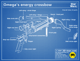 Omega's energy crossbow - Bad Batch 3d model
