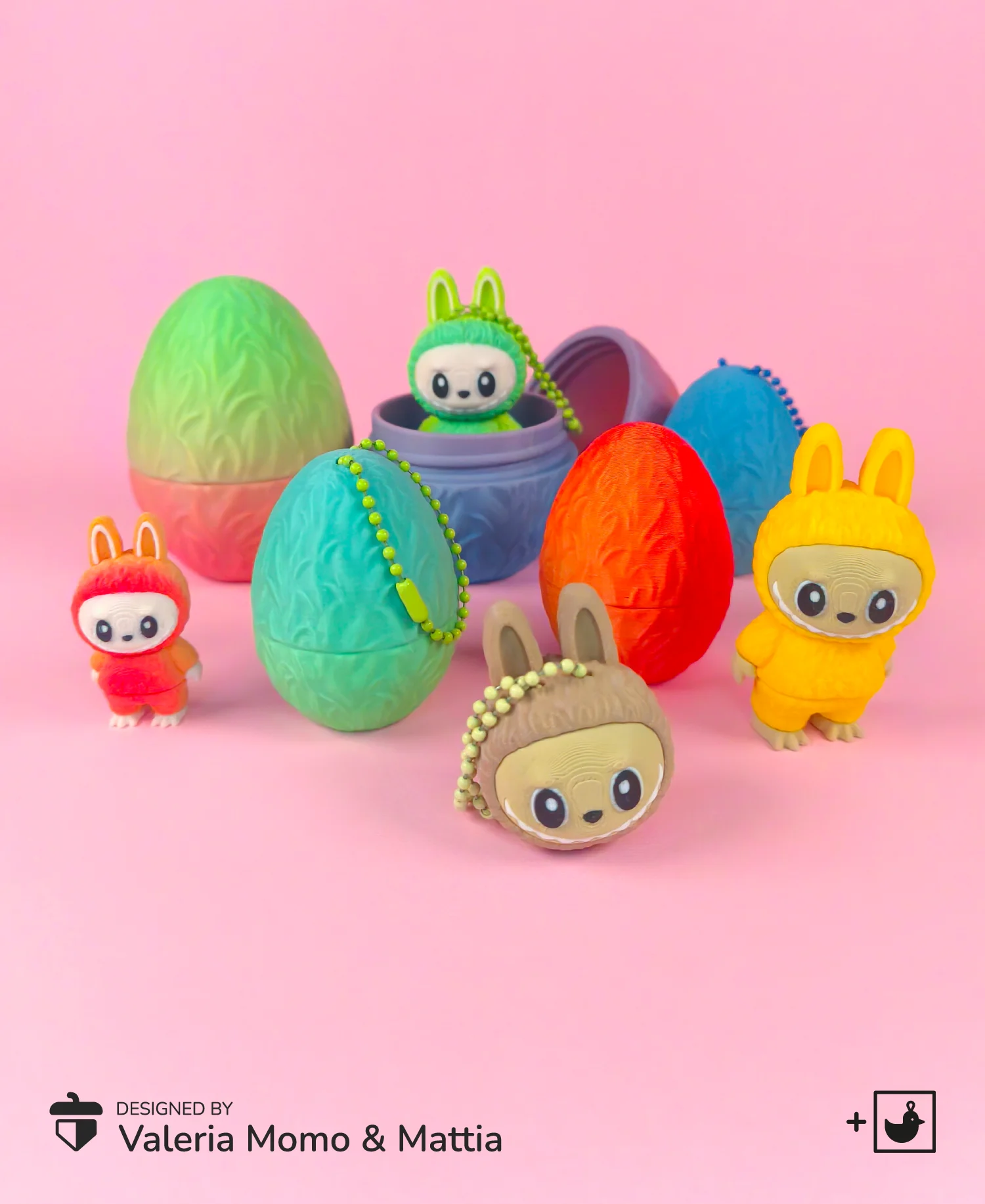 Labubu Egg (+ Keychain Version, 3 sizes available) 3d model