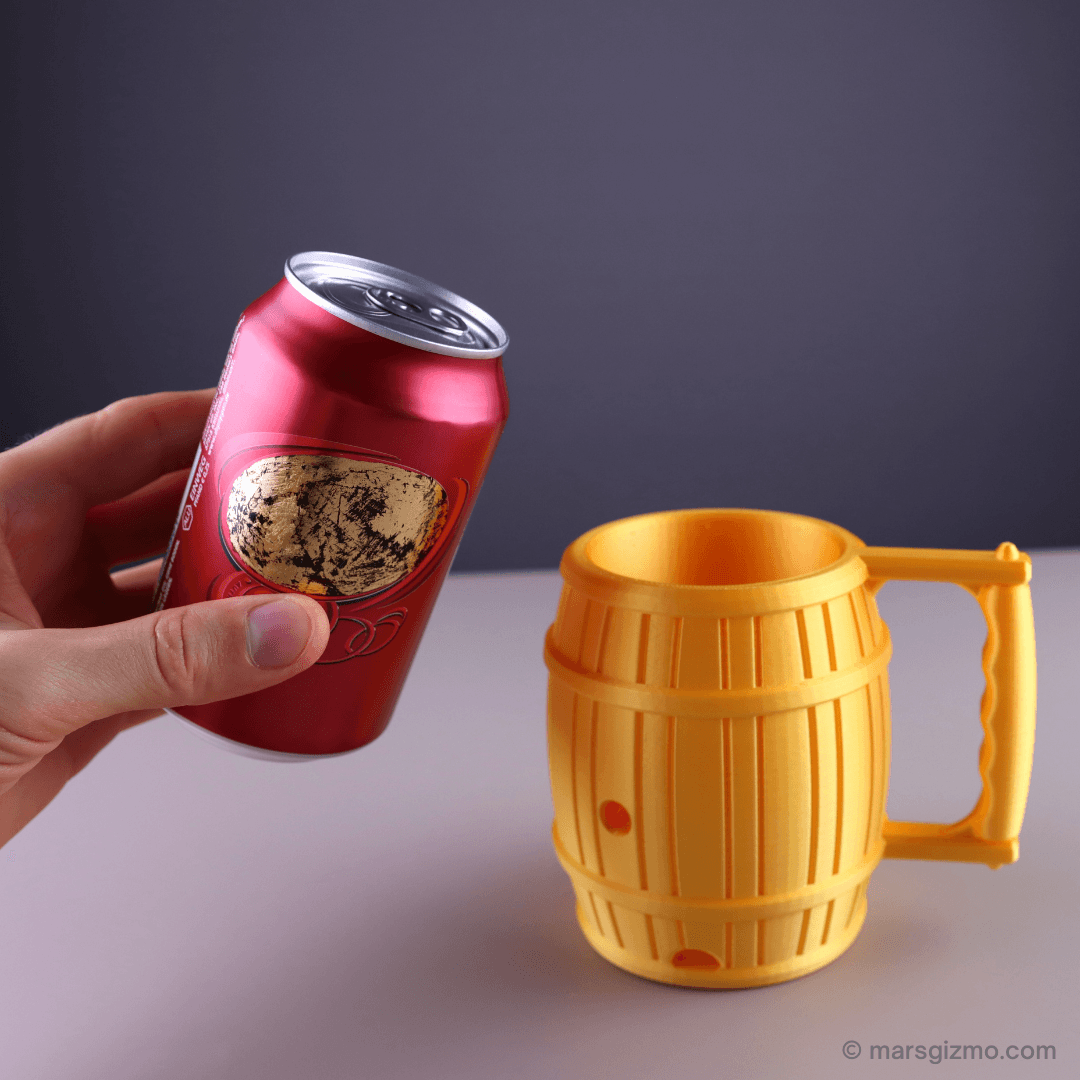 Root Beer Barrel - 12oz Can Coozie aka Stein for your Soda Pop Cans! - Check it in my video:
https://youtu.be/wz4kb5SeFsg

My website: https://www.marsgizmo.com - 3d model