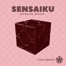 38. Cube 38 Custom Vase Design - Ikebana Home Decoration 3d model
