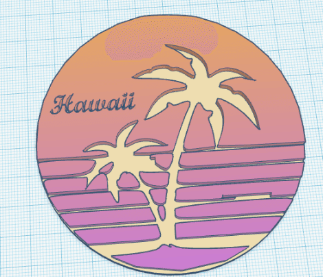 	Sunset Hawaii Paint Project or Rainbow Filament 3d model
