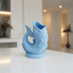 Fish Vase & Organizer | Koi Fish Planter | Ocean Home Decor | Japanese Nautical Plant Pot 3d model
