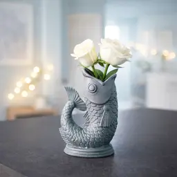 Fish Vase & Organizer | Koi Fish Planter | Ocean Home Decor | Japanese Nautical Plant Pot 3d model