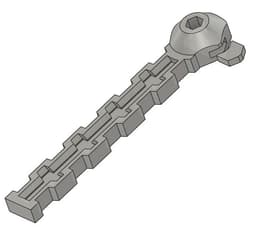 Low-Profile MiniBit Wrench for confined spaces - car blend door etc. 3d model