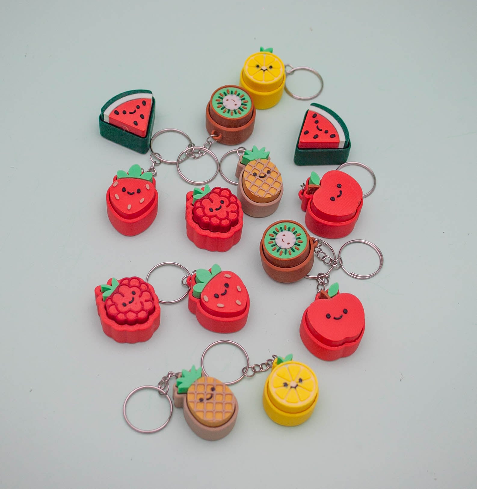 Fruit Clicky Keychains Bundle 3d model