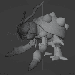 Tentomon - Ingame model polished - Seperate Parts 3d model