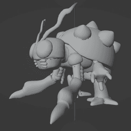 Tentomon - Ingame model polished - Seperate Parts 3d model